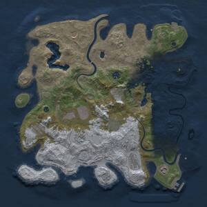 Thumbnail Rust Map: Procedural Map, Size: 4000, Seed: 1791689870, 15 Monuments