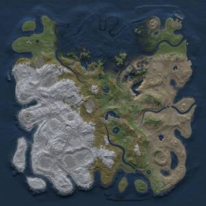 Thumbnail Rust Map: Procedural Map, Size: 4500, Seed: 1591009501, 17 Monuments