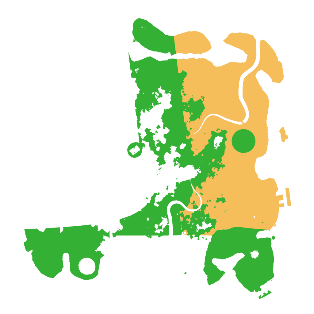 Biome Rust Map: Procedural Map, Size: 3500, Seed: 121450