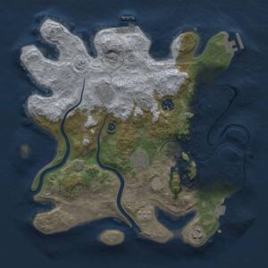 Thumbnail Rust Map: Procedural Map, Size: 3250, Seed: 1819228556, 11 Monuments