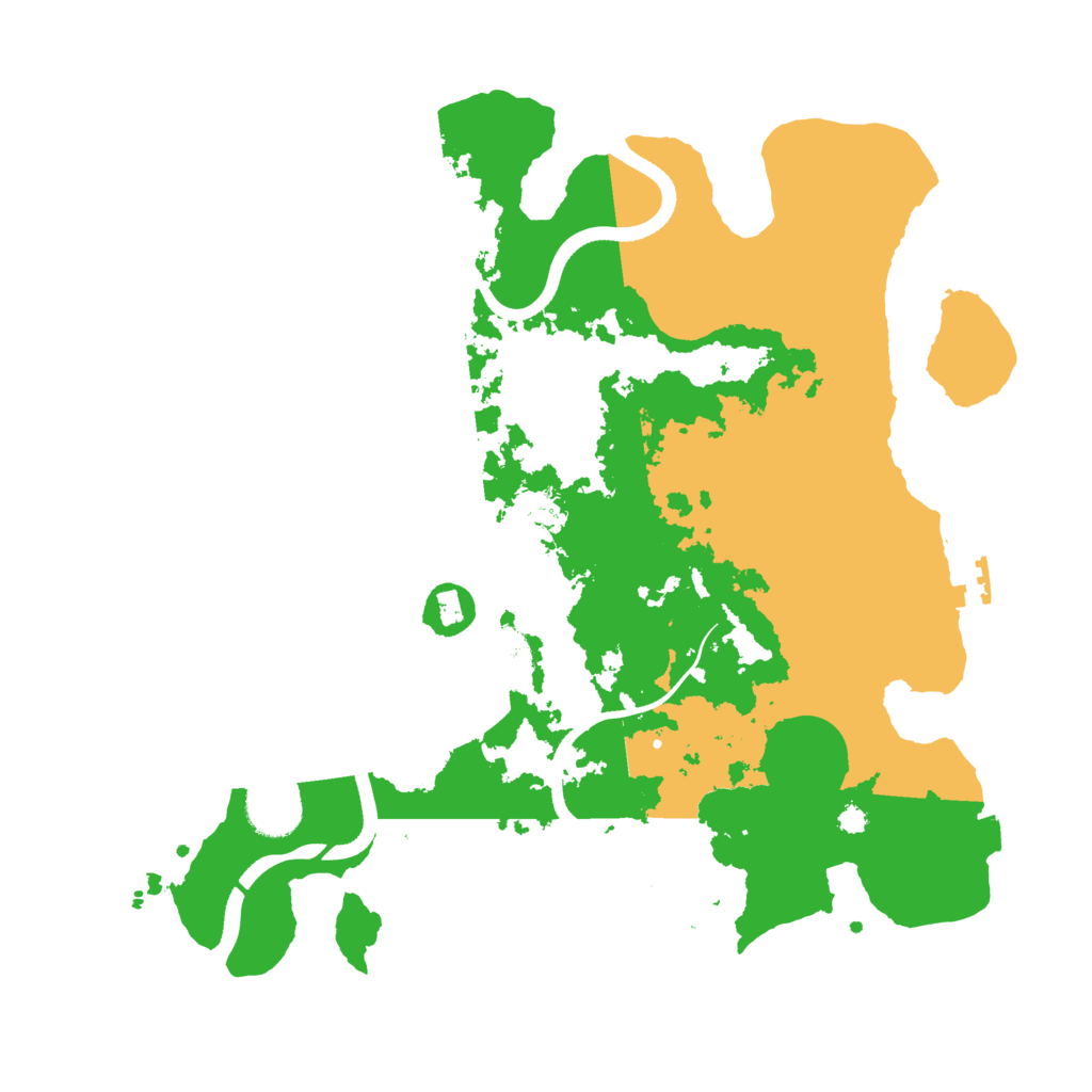 Biome Rust Map: Procedural Map, Size: 3500, Seed: 25983