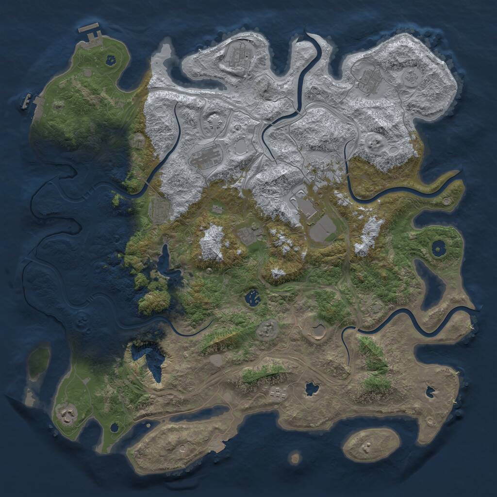 Rust Map: Procedural Map, Size: 4800, Seed: 1547997492, 17 Monuments