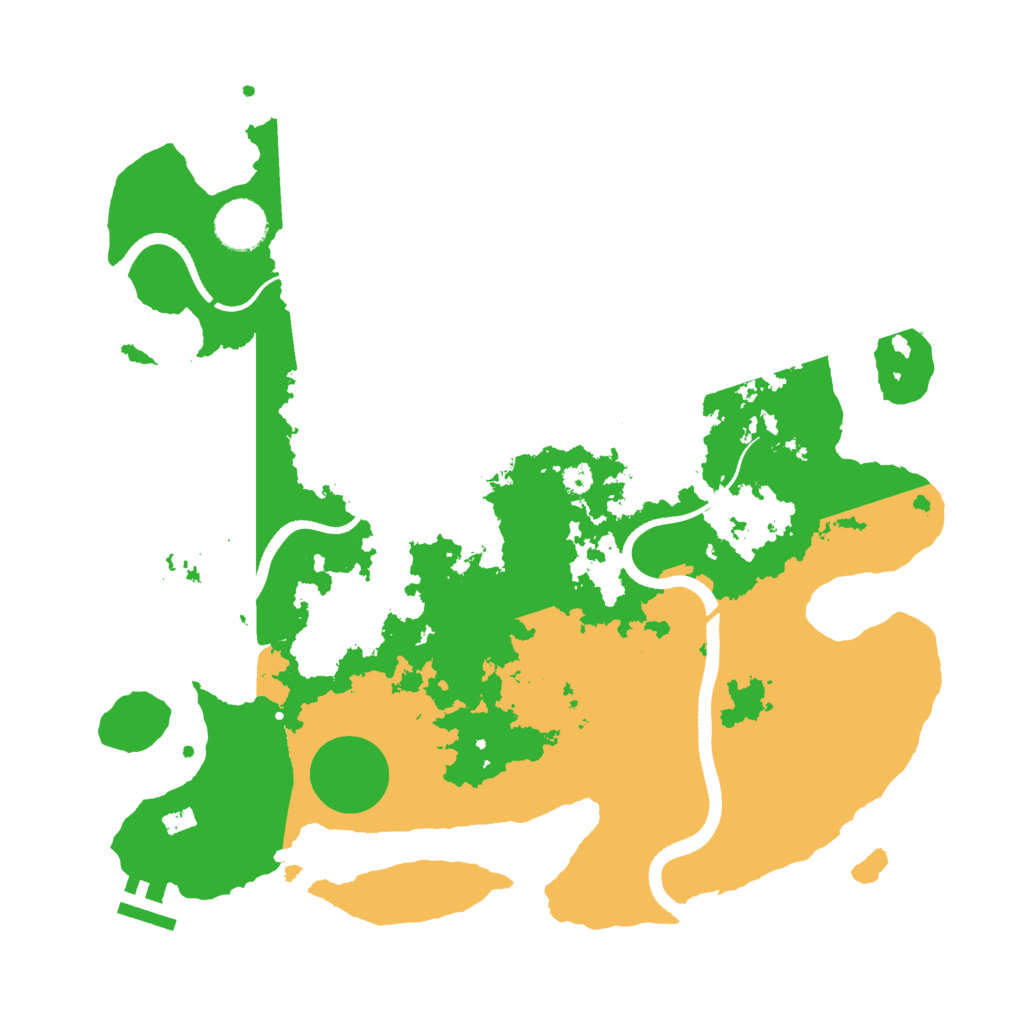 Biome Rust Map: Procedural Map, Size: 3500, Seed: 15952