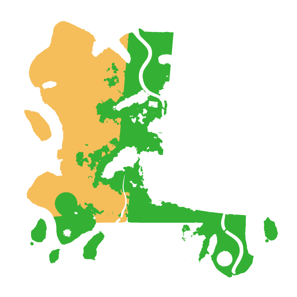 Biome Rust Map: Procedural Map, Size: 3500, Seed: 23846
