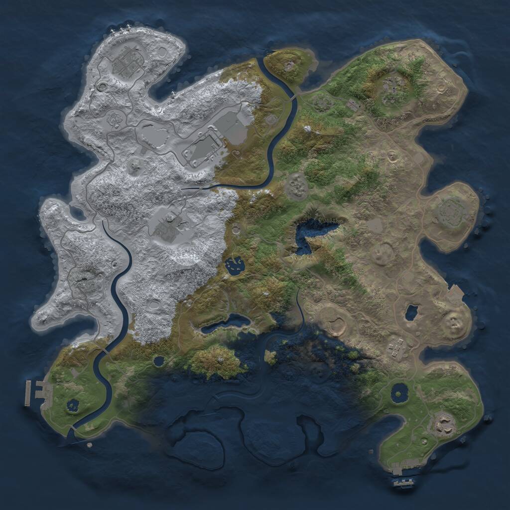 Rust Map: Procedural Map, Size: 4000, Seed: 2314659, 15 Monuments