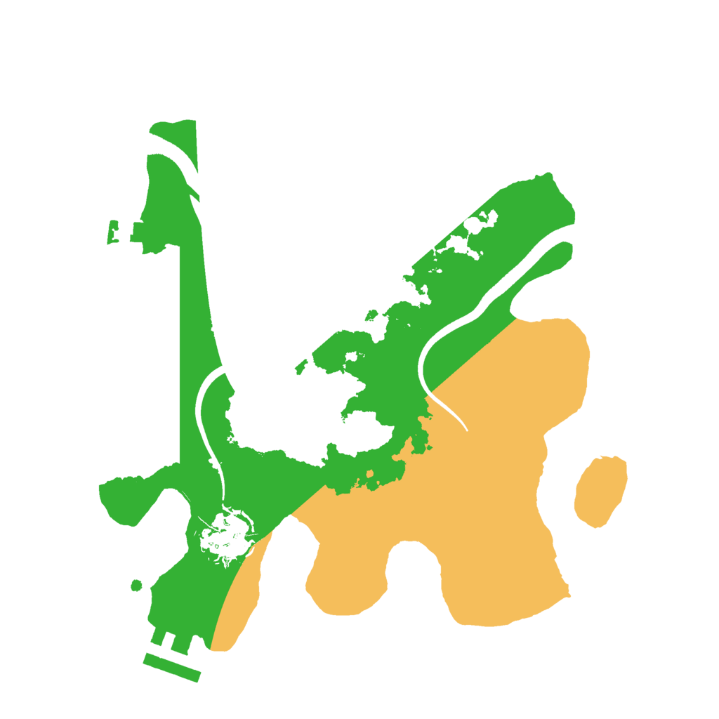 Biome Rust Map: Procedural Map, Size: 2500, Seed: 74219