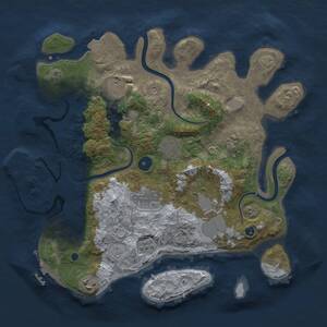 Thumbnail Rust Map: Procedural Map, Size: 3500, Seed: 557254393, 13 Monuments