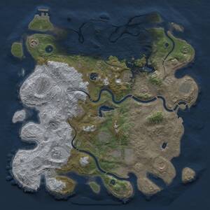 Thumbnail Rust Map: Procedural Map, Size: 4250, Seed: 2086179769, 17 Monuments