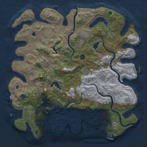 Thumbnail Rust Map: Procedural Map, Size: 4500, Seed: 1913311060, 16 Monuments