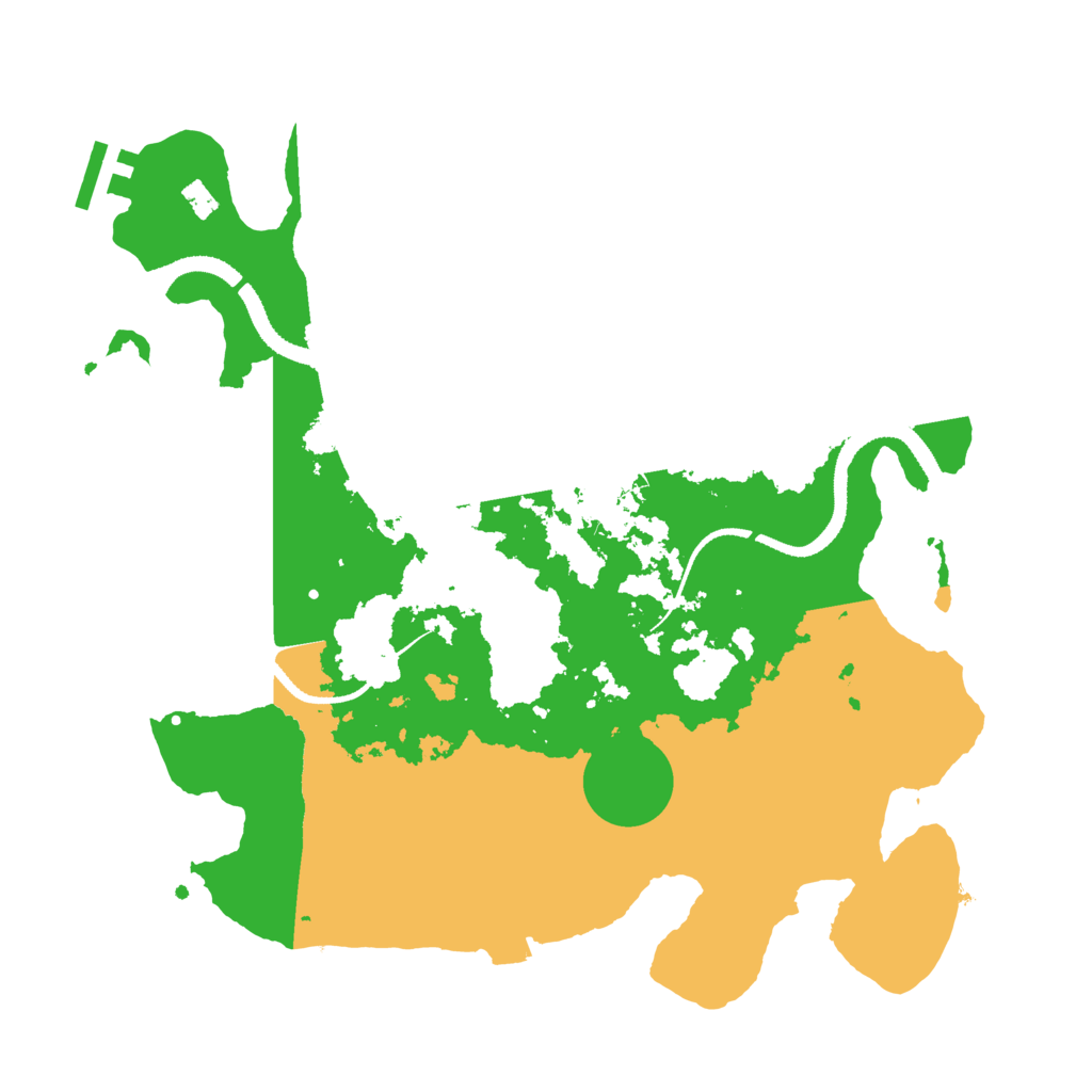 Biome Rust Map: Procedural Map, Size: 3200, Seed: 791043