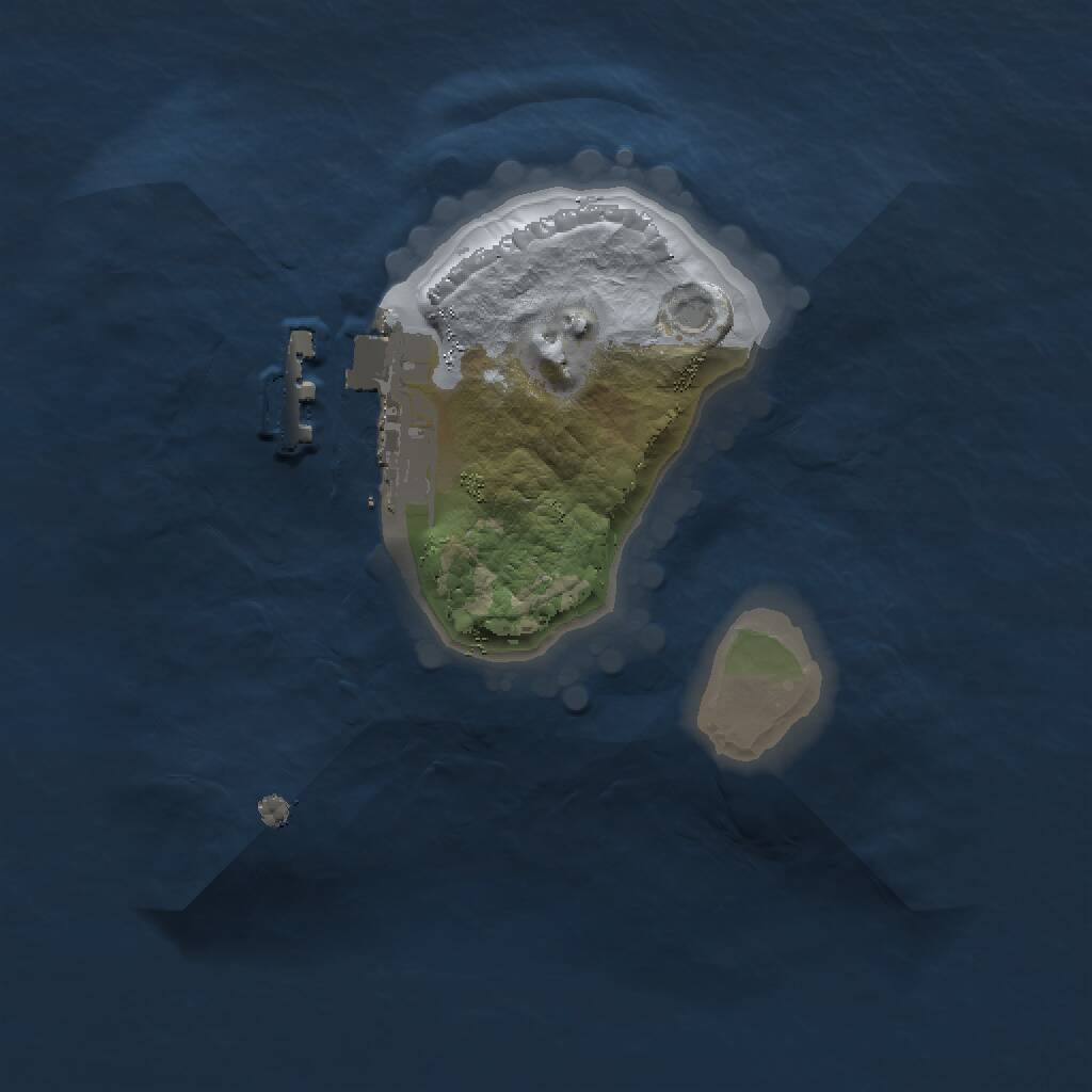 Rust Map: Procedural Map, Size: 1400, Seed: 1997, 2 Monuments