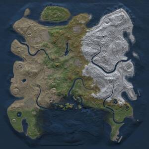 Thumbnail Rust Map: Procedural Map, Size: 4250, Seed: 1698599213, 17 Monuments