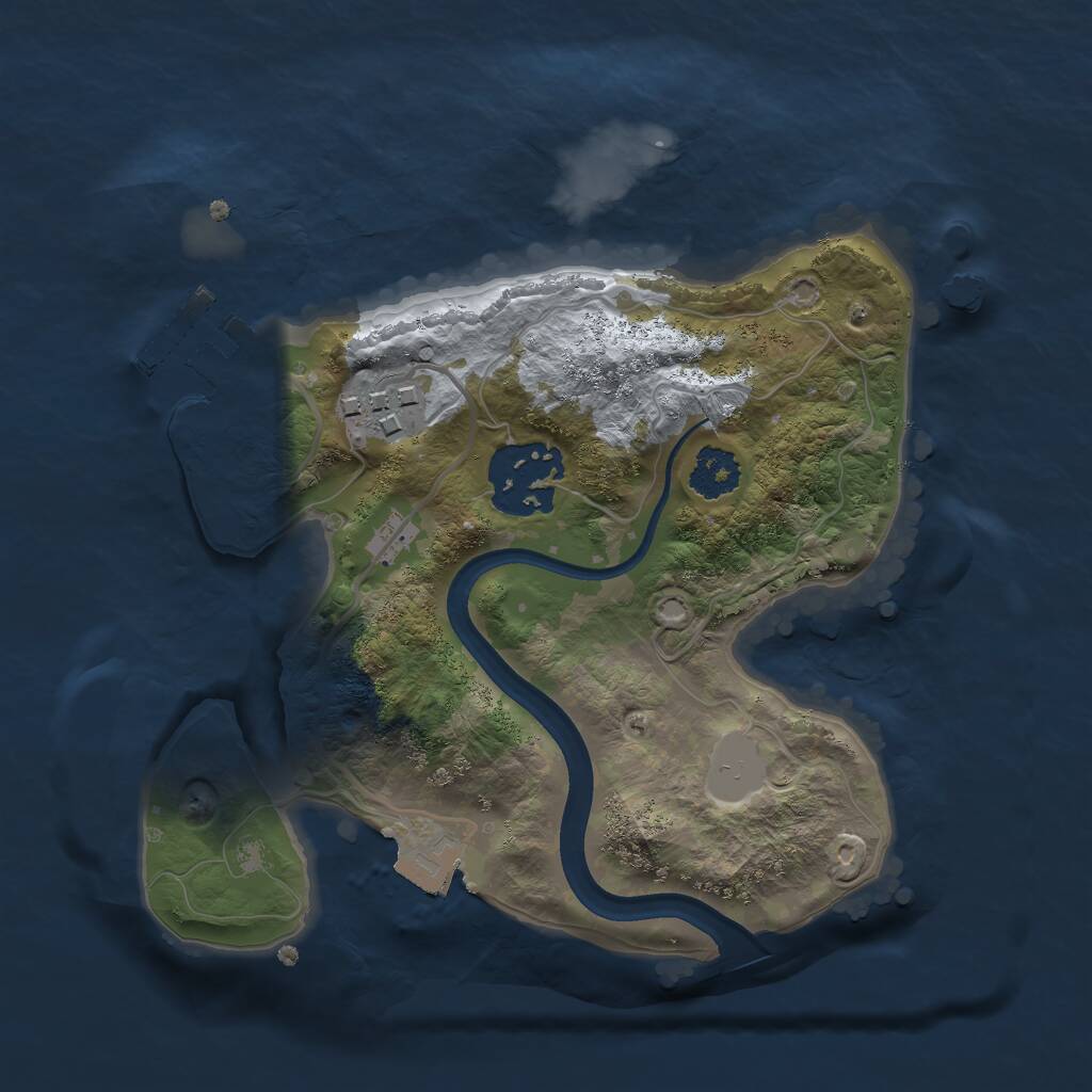 Rust Map: Procedural Map, Size: 2150, Seed: 5, 4 Monuments