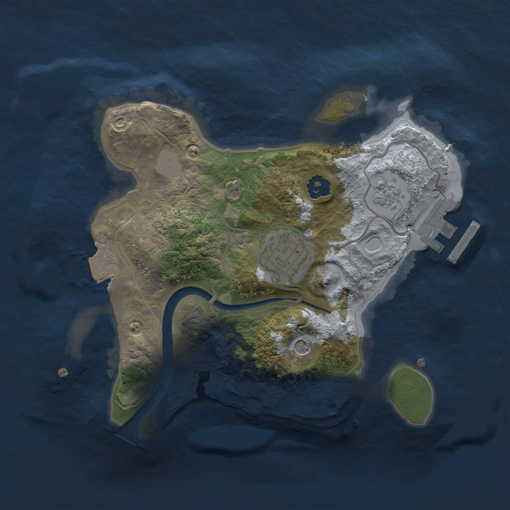 Rust Map: Procedural Map, Size: 2200, Seed: 435708906, 5 Monuments