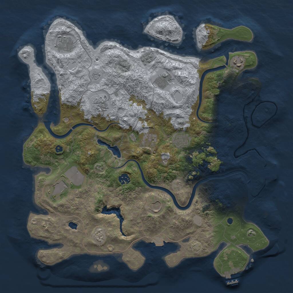 Rust Map: Procedural Map, Size: 4000, Seed: 20260410, 16 Monuments