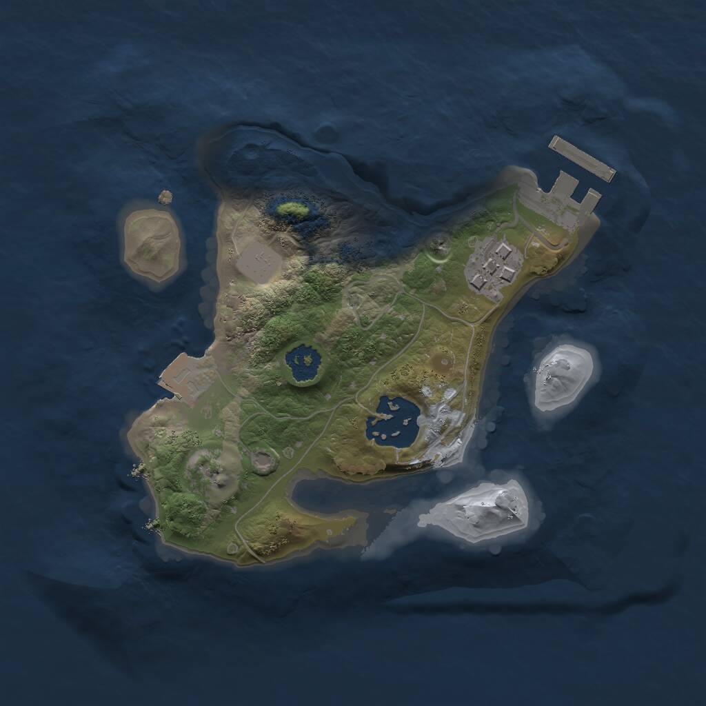 Rust Map: Procedural Map, Size: 2000, Seed: 92534403, 4 Monuments