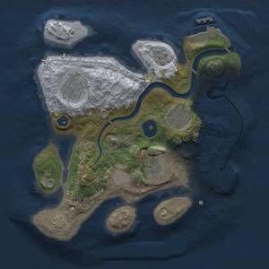 Thumbnail Rust Map: Procedural Map, Size: 2500, Seed: 1818939611, 9 Monuments