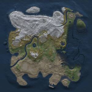 Thumbnail Rust Map: Procedural Map, Size: 3700, Seed: 1082032238, 15 Monuments