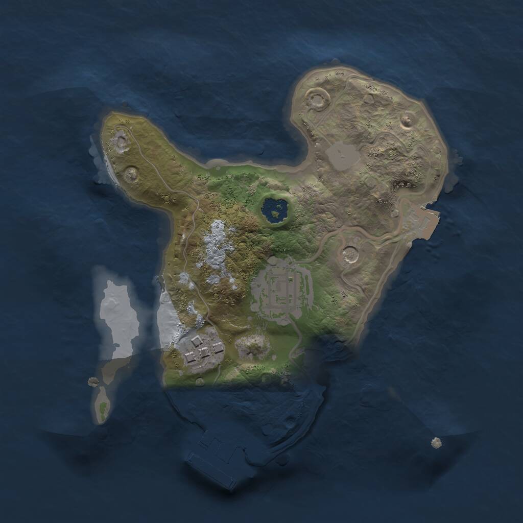 Rust Map: Procedural Map, Size: 2000, Seed: 33308298, 5 Monuments