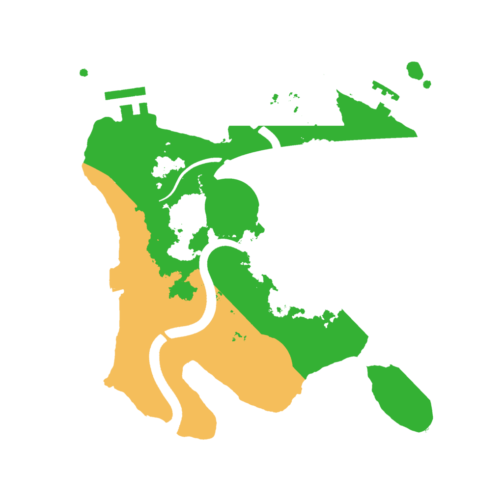 Biome Rust Map: Procedural Map, Size: 2500, Seed: 44584151