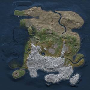 Thumbnail Rust Map: Procedural Map, Size: 3500, Seed: 91211295, 15 Monuments