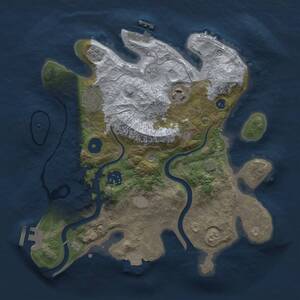 Thumbnail Rust Map: Procedural Map, Size: 3000, Seed: 301675737, 10 Monuments