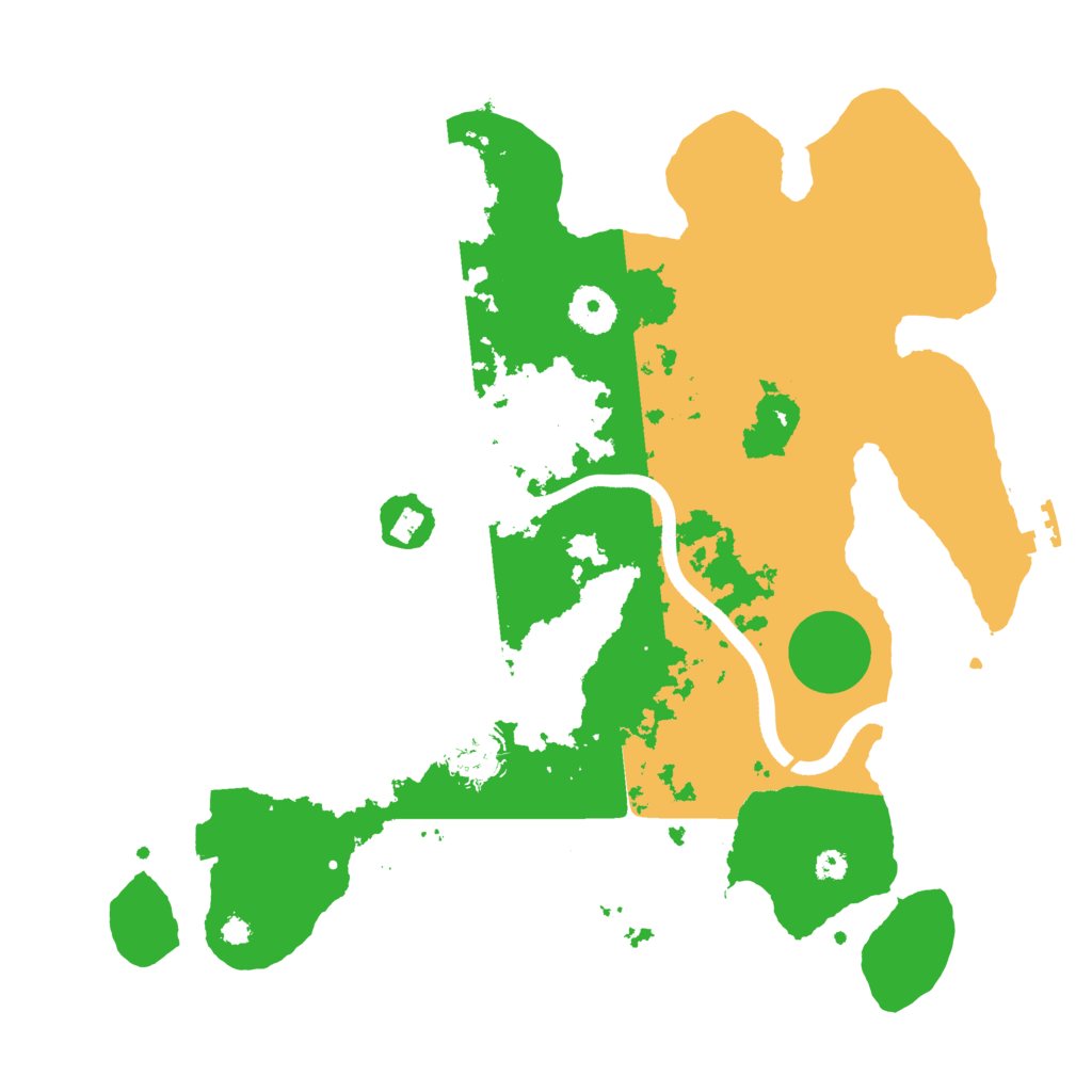 Biome Rust Map: Procedural Map, Size: 3500, Seed: 128093
