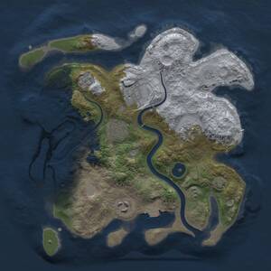 Thumbnail Rust Map: Procedural Map, Size: 3000, Seed: 1956378402, 10 Monuments