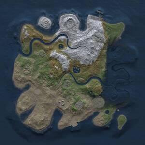 Thumbnail Rust Map: Procedural Map, Size: 3000, Seed: 1340297, 10 Monuments
