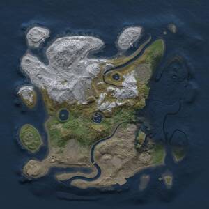 Thumbnail Rust Map: Procedural Map, Size: 3000, Seed: 1818451, 9 Monuments