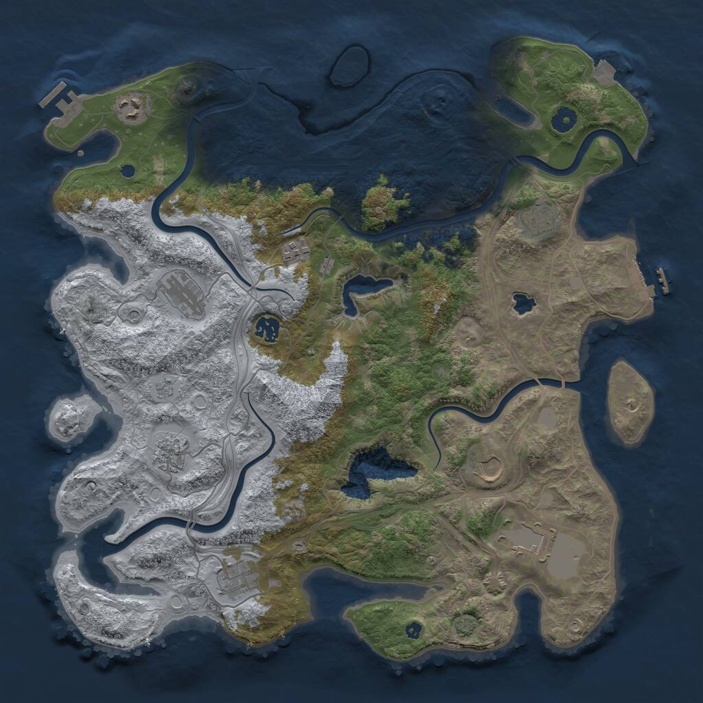 Rust Map: Procedural Map, Size: 4250, Seed: 573756623, 15 Monuments