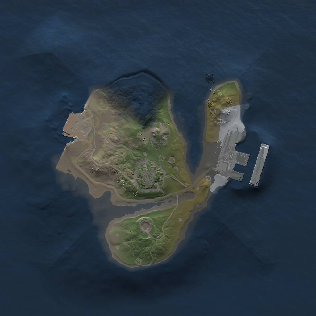 Rust Map: Procedural Map, Size: 1500, Seed: 1274563, 3 Monuments