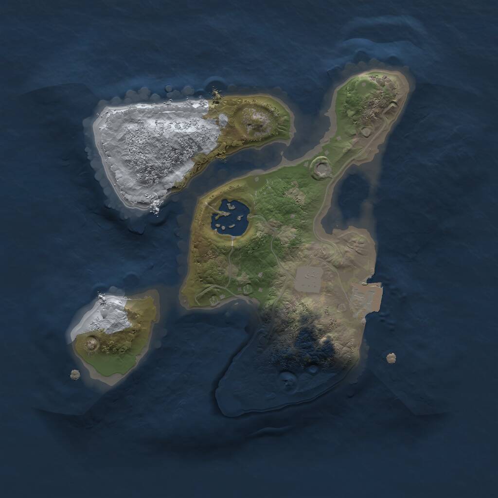 Rust Map: Procedural Map, Size: 2000, Seed: 866, 2 Monuments