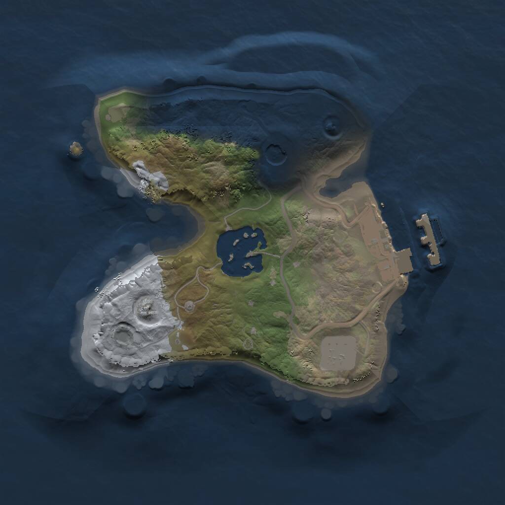 Rust Map: Procedural Map, Size: 1500, Seed: 643078536, 4 Monuments