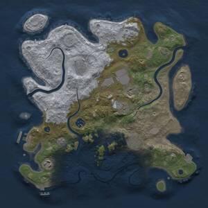 Thumbnail Rust Map: Procedural Map, Size: 3500, Seed: 31940, 14 Monuments