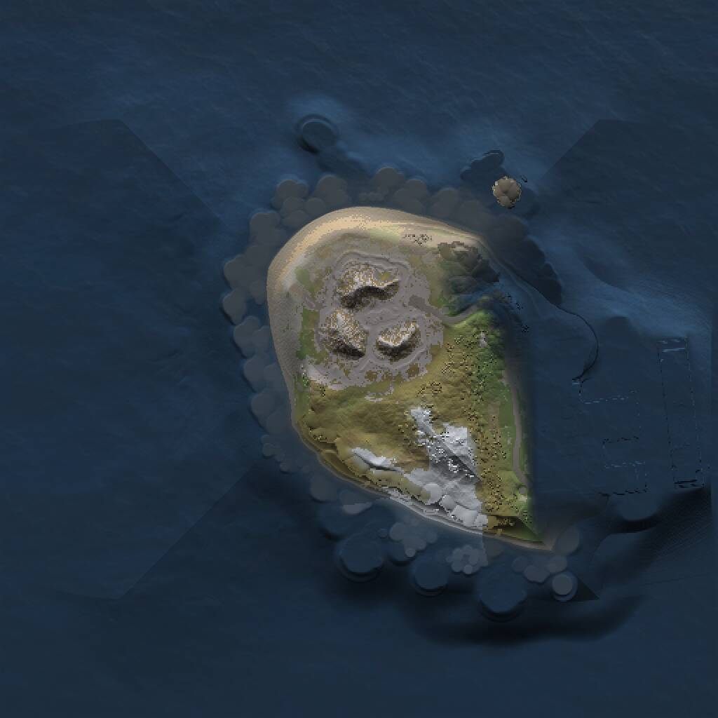 Rust Map: Procedural Map, Size: 1000, Seed: 1180662353, 3 Monuments