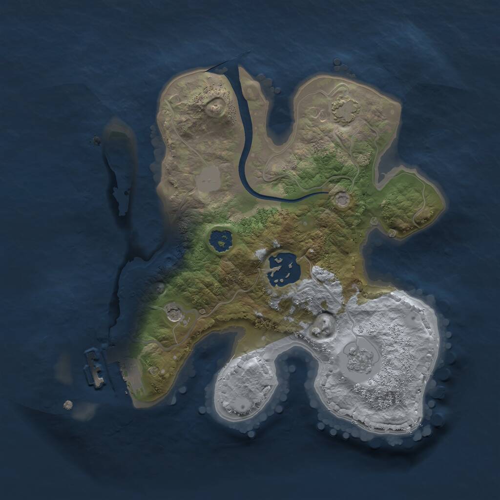 Rust Map: Procedural Map, Size: 2200, Seed: 1596285579, 6 Monuments