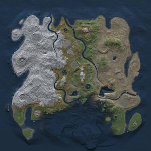 Thumbnail Rust Map: Procedural Map, Size: 4300, Seed: 95983803, 15 Monuments