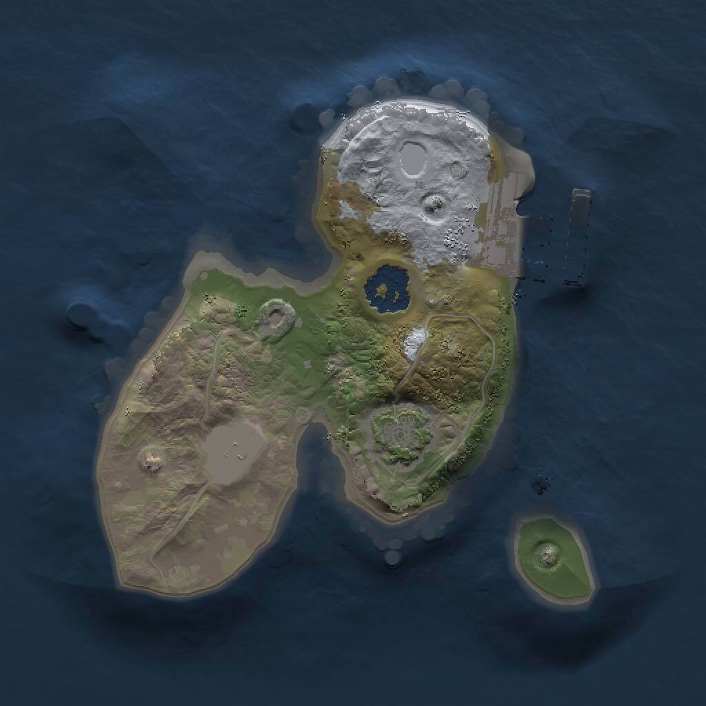 Rust Map: Procedural Map, Size: 1500, Seed: 1165466995, 3 Monuments
