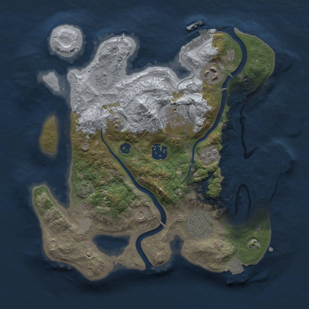 Rust Map: Procedural Map, Size: 2850, Seed: 827856, 11 Monuments