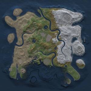 Thumbnail Rust Map: Procedural Map, Size: 3500, Seed: 1579037443, 13 Monuments