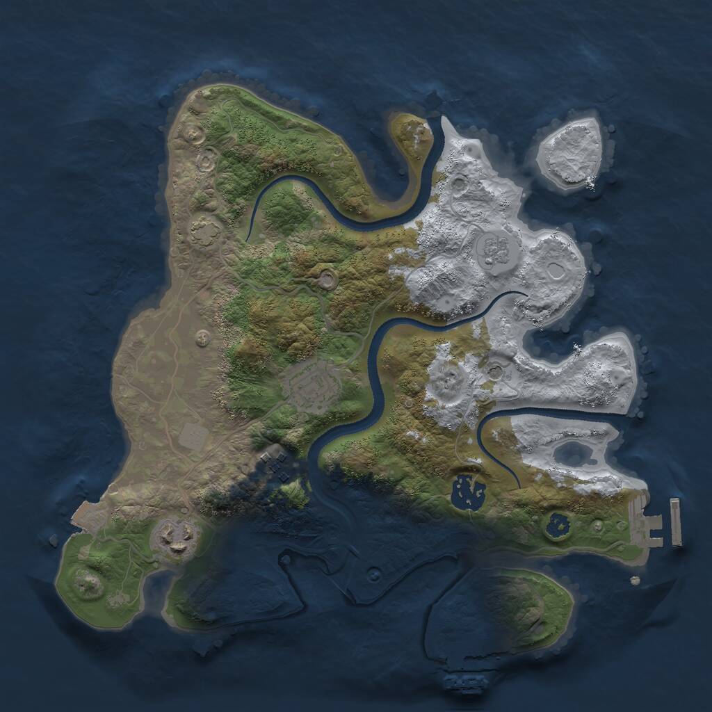 Rust Map: Procedural Map, Size: 3000, Seed: 379526, 10 Monuments