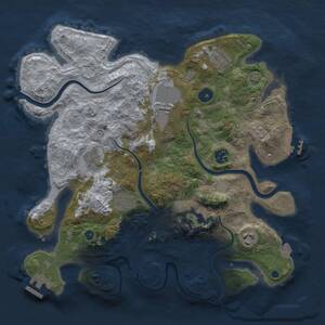 Thumbnail Rust Map: Procedural Map, Size: 3500, Seed: 1570254532, 14 Monuments