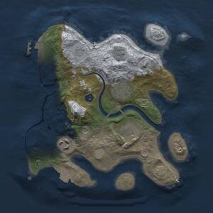 Thumbnail Rust Map: Procedural Map, Size: 2500, Seed: 13347, 9 Monuments