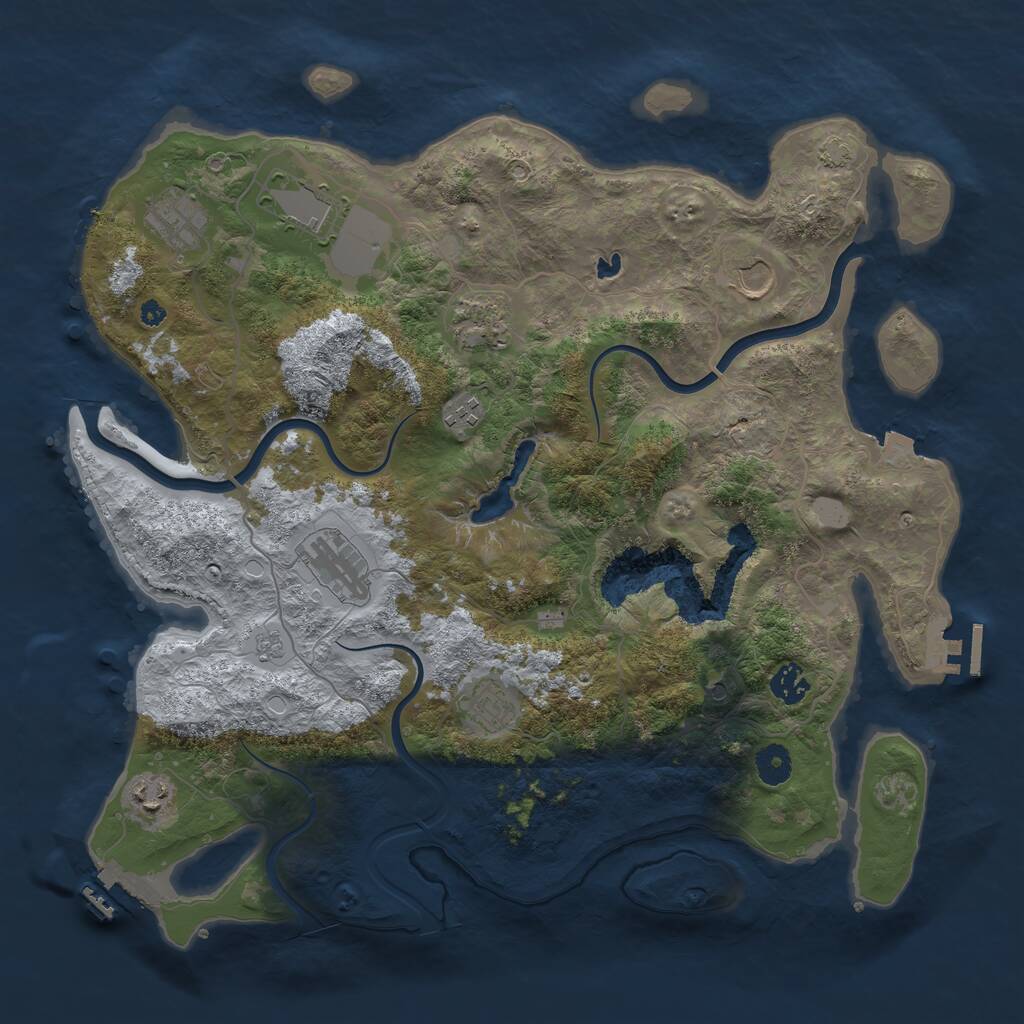 Rust Map: Procedural Map, Size: 4000, Seed: 2112409676, 15 Monuments