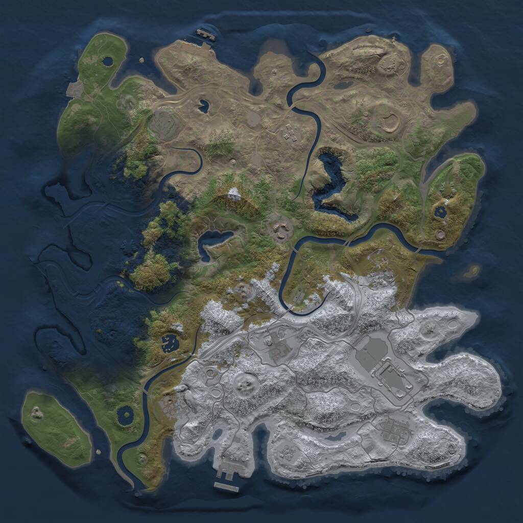 Rust Map: Procedural Map, Size: 4250, Seed: 1669870420, 16 Monuments