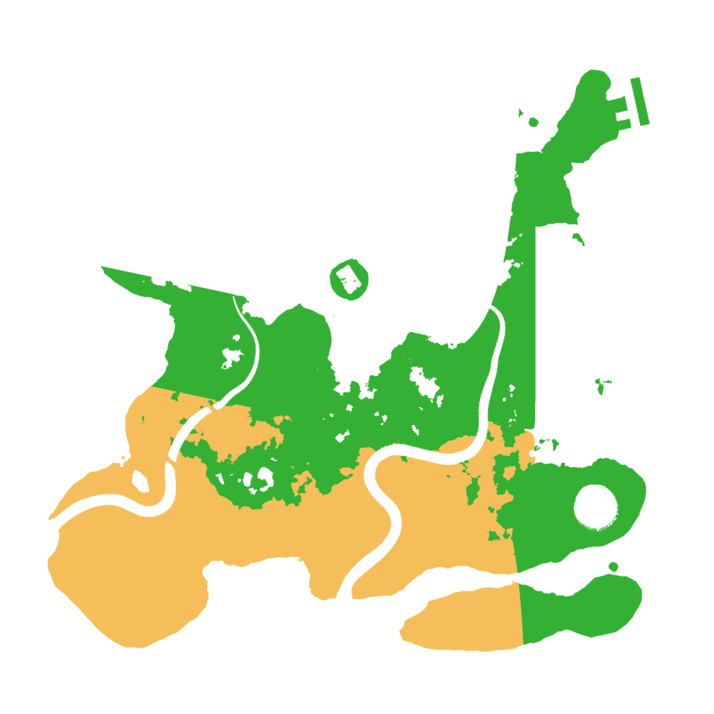 Biome Rust Map: Procedural Map, Size: 3000, Seed: 48519