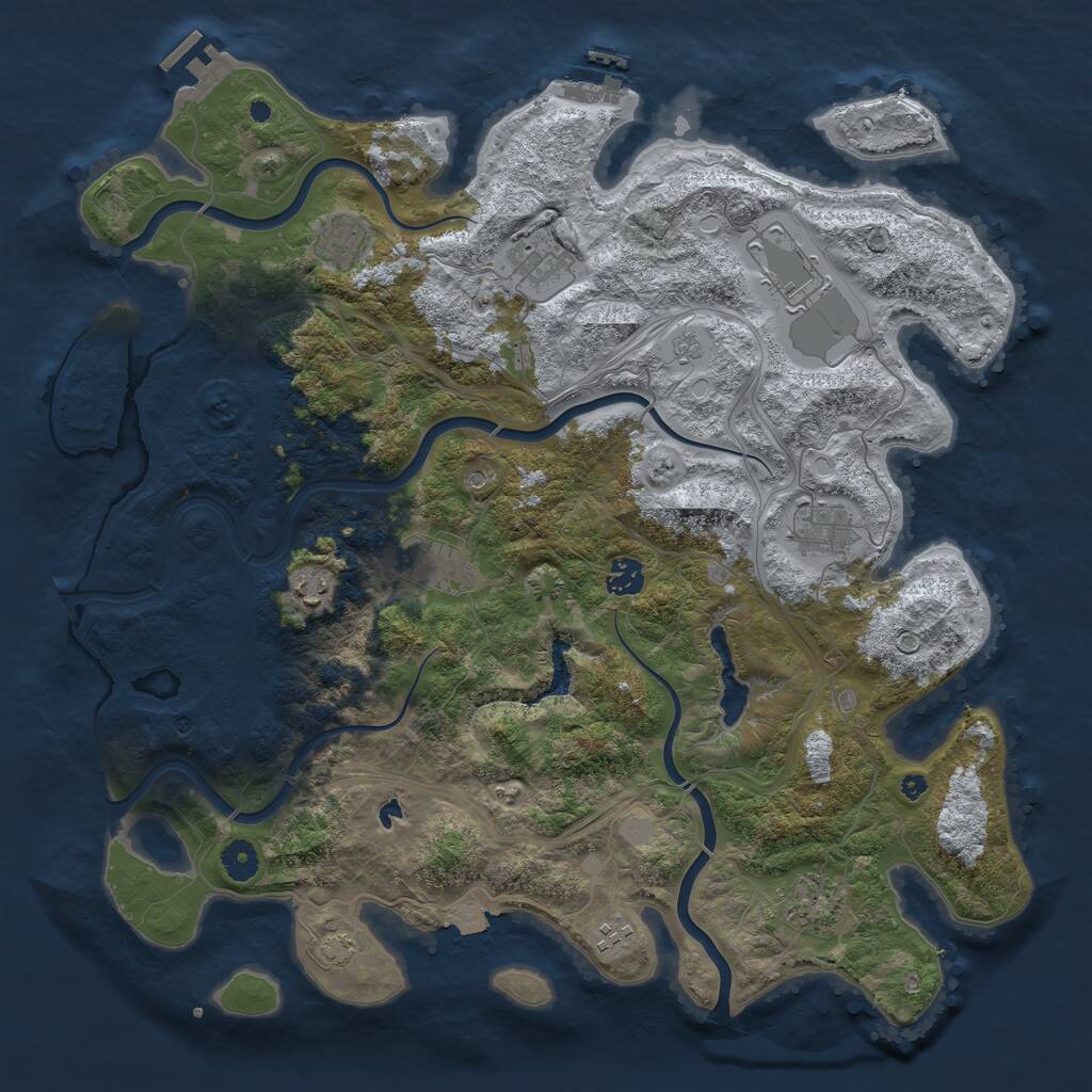 Rust Map: Procedural Map, Size: 4250, Seed: 1521992497, 15 Monuments