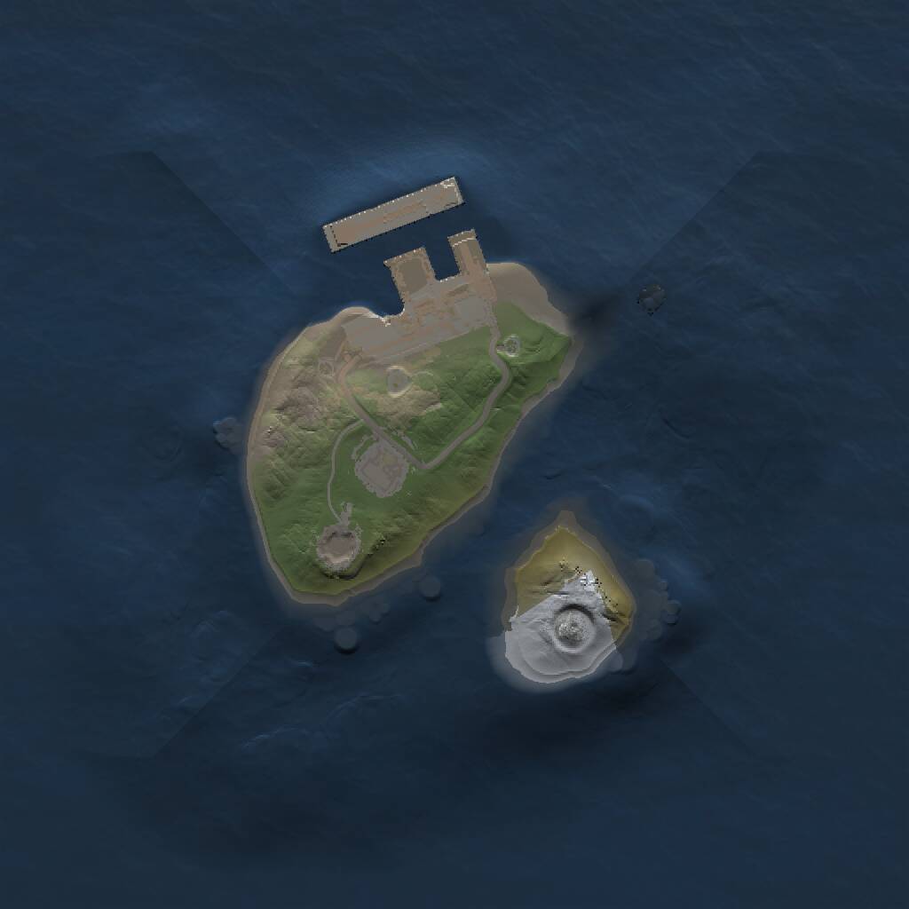 Rust Map: Procedural Map, Size: 1300, Seed: 1625569929, 2 Monuments