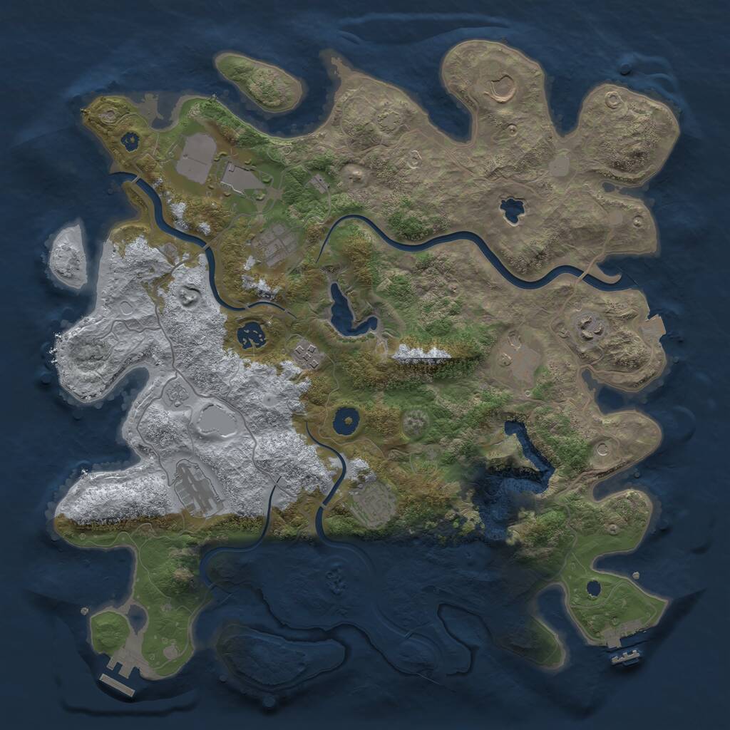 Rust Map: Procedural Map, Size: 4000, Seed: 809623872, 15 Monuments